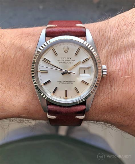 rolex datejust leather strap